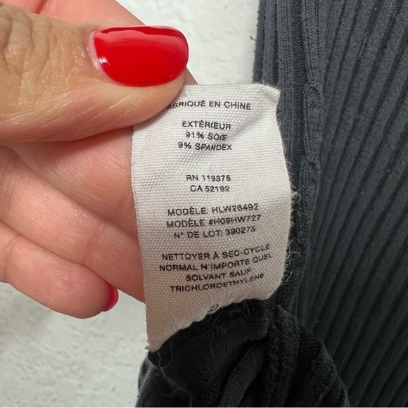 Helmut Lang Ribbed Short Sleeve Silk Blend Top - Picture 3 of 7